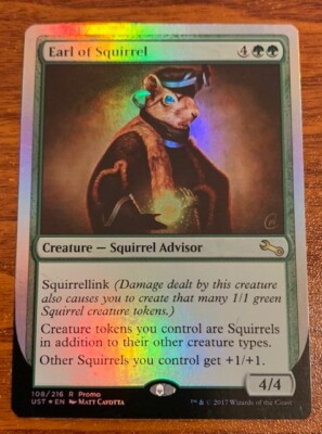 2017 MTG Wizard of the Coast Unstable Promo Foil Earl of Squirrel #108/216 Used