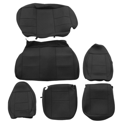 Juego completo de fundas de asiento negro para Jeep Wrangler TJ Sahara 97-02 4x4 - Imagen 7 de 14
