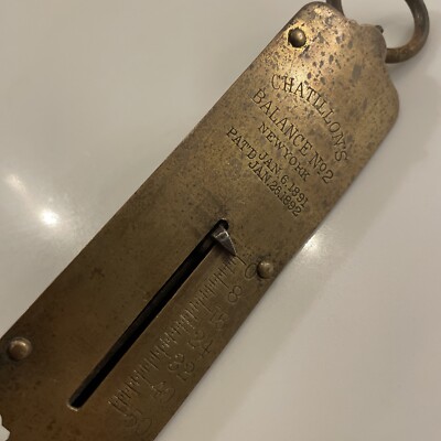 Vintage Chatillons Balance No. 2 Hanging Hook Brass Scale New York ...