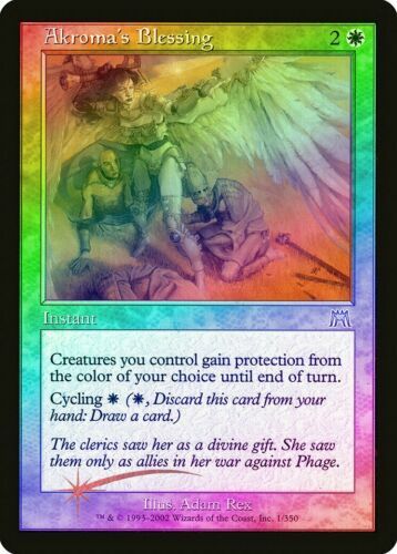 Akroma's Blessing FOIL Onslaught LP/EX White Uncommon MAGIC MTG