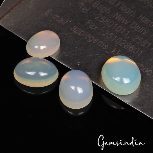 Gemas de cabina ovaladas ópalo de fuego multicolor etíope natural certificado 6,50 quilates/10 piezas - Imagen 5 de 6