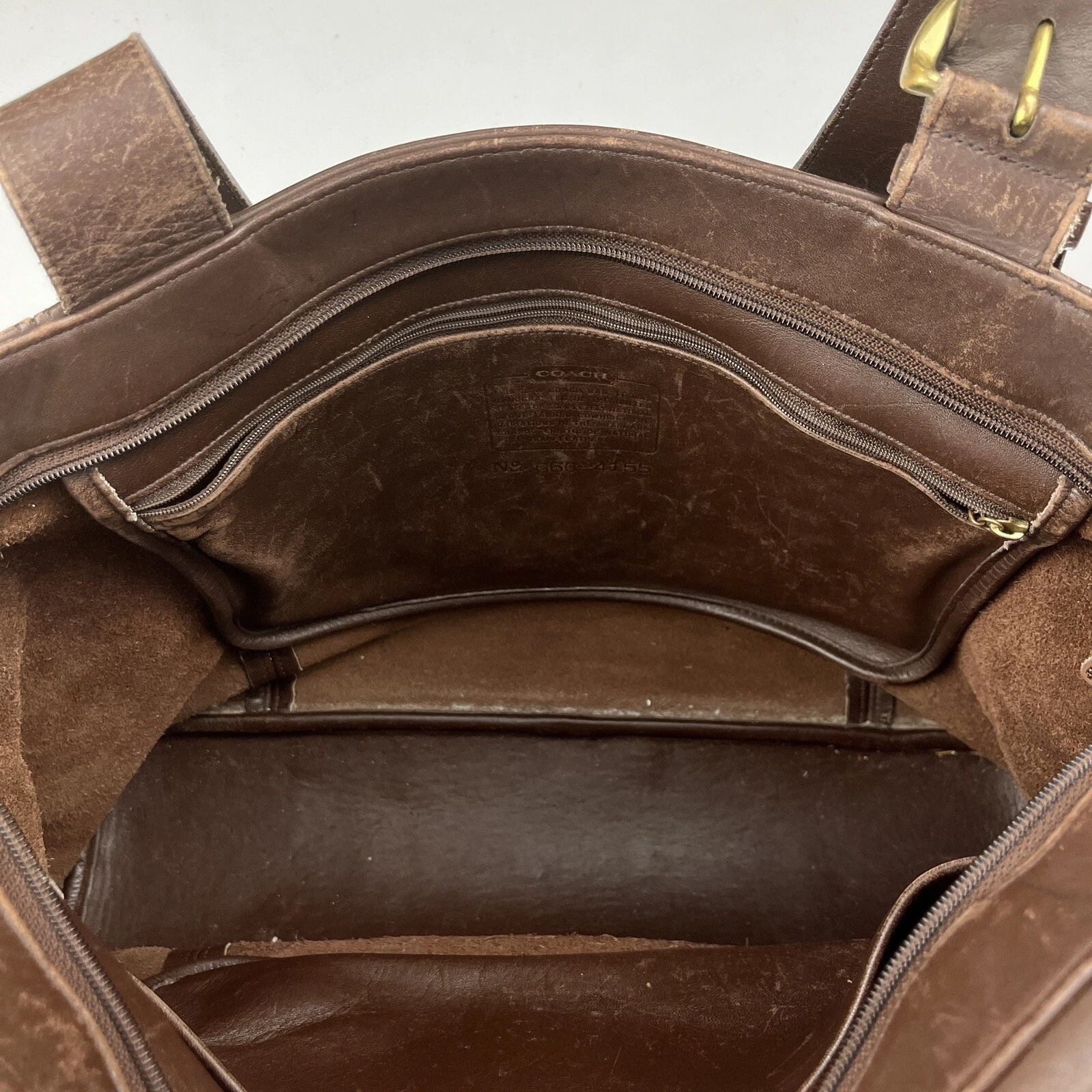 Borsa a tracolla vintage anni '90 Coach Waverly SoHo marrone scuro in pelle borsa