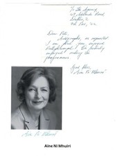 Aine Ni Mhuiri Signed Autograph Lot Collection AMCo COA 14470