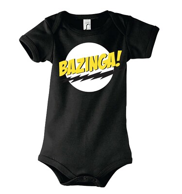 Youth Designz Baby Strampler Bazinga Print Body Sheldon Big Bang Cooper Serie TV