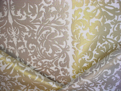 12-7/8Y Kravet Couture 32100 Mirrored Image Saffron Damask Upholstery Drapery