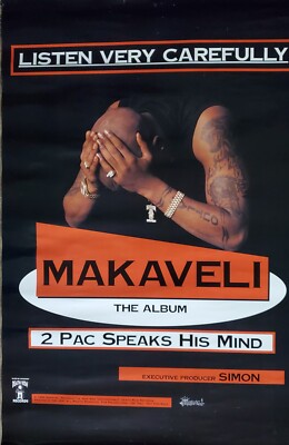 MAKAVELI 2PAC PROMO POSTER DEATH ROW RECORDS 1996 ORIGINAL RARE 20