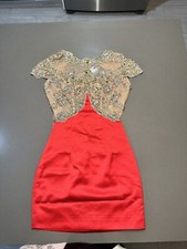 Sherri Hill Beaded with rhinestones crystals short Dress with open back