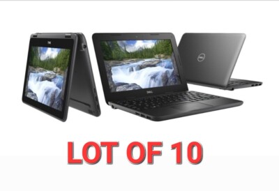 Lot of 10 Dell Latitude 3190 2-in-1 Pentium Silver 1.1GHz 11'' 4GB RAM 128GB SSD