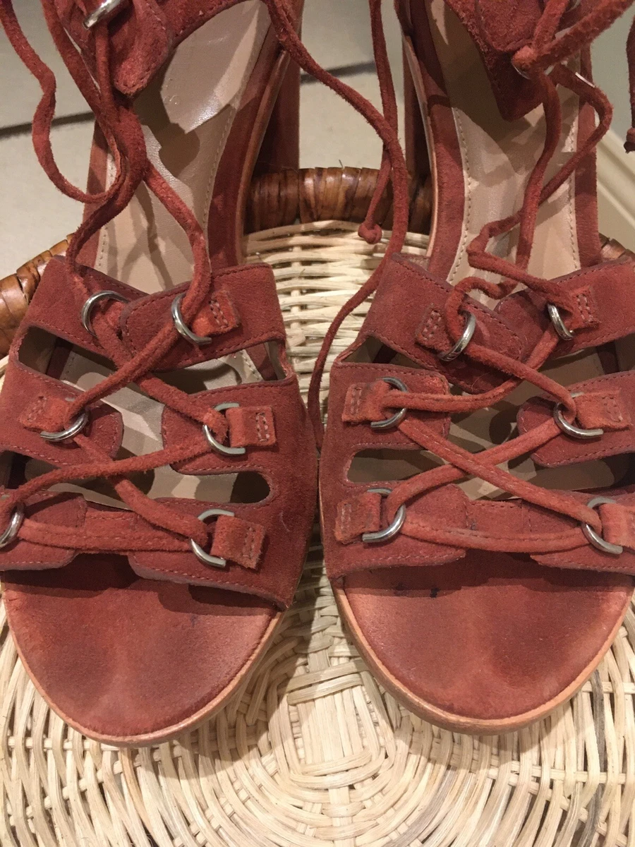 Whistles Novara D Ring High Sandals Brown Rust Size 6 EU39 RRP 169