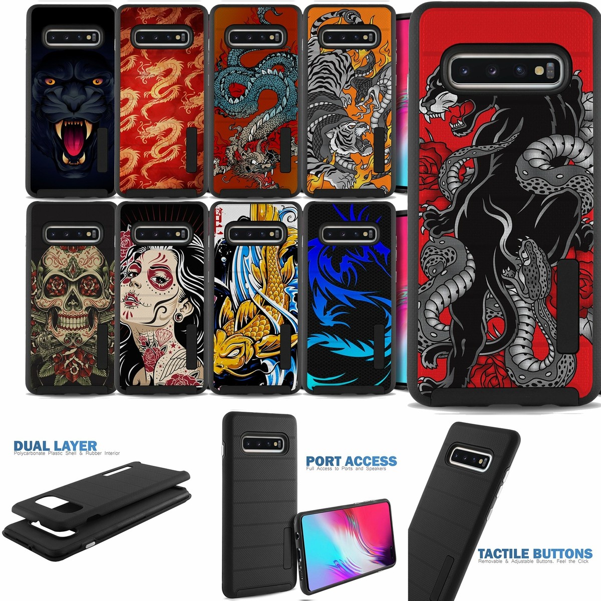 Case for [Galaxy S10+ /S10 Plus], Unique Two Piece Slim Case with