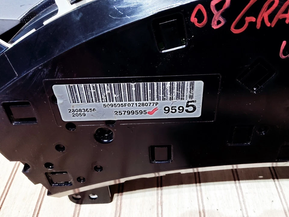 Pontiac Grand Prix 2008 cuadro de instrumentos motor de 3,8 181.596 millas ID 25799595 OEM Foto 2 de 4