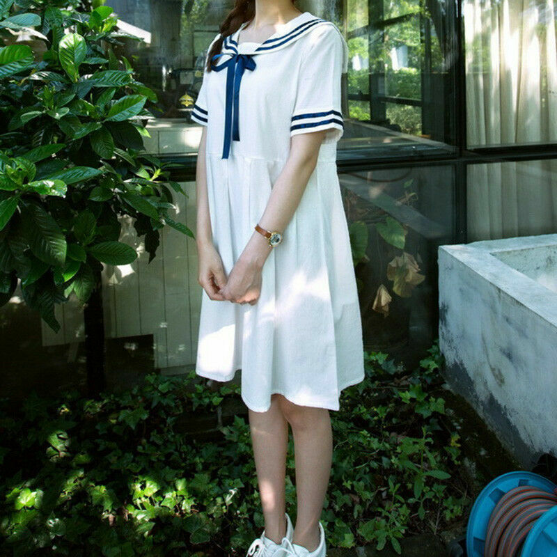 knee length dresses for ladies Sailor navy swing -1950s inspired vintage
