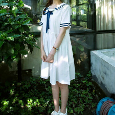 Womens Sailor Collar Cute Bowknot Dress Seaman Style Tunic Lady Top Party Lolita | eBay Womens Sailor Collar Cute Bowknot Dress Seaman Style Tunic Lady Top Party Lolita | eBay
