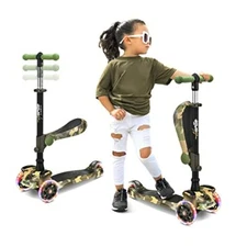 Hurtle HURLEX Hurtle 3-Wheeled Scooter for Kids, Camouflage