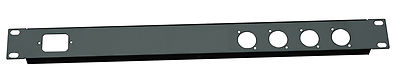 1HE Rack Panel 1 IEC C13 Buchse 4 XLR D Serie Loch 19 Zoll Front gefaltet 