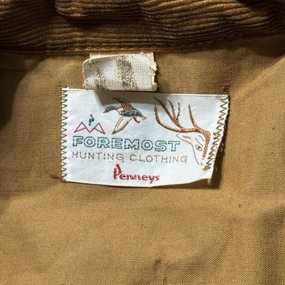 JC Penneys Foremost 42 Duck Canvas Hunting Chore Jacket True Vintage 50s 60s