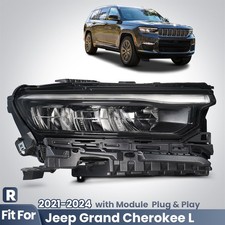 Full Led Headlight For 2021-2024 Jeep Grand Cherokee L Wmodule Right Passenger
