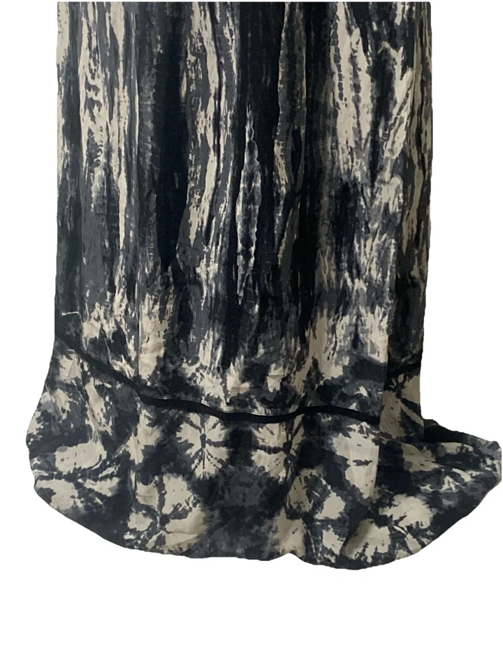 Maxi Vestido Suzi Chin Sin Mangas 100% Seda Doble Correa Espalda Corredora Abstracto Talla 12 Foto 4 de 4