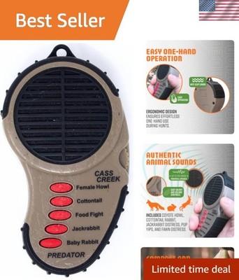 Ergo Call, Handheld Electronic Hunting Call, Compact Design, 5 Authentic Call...
