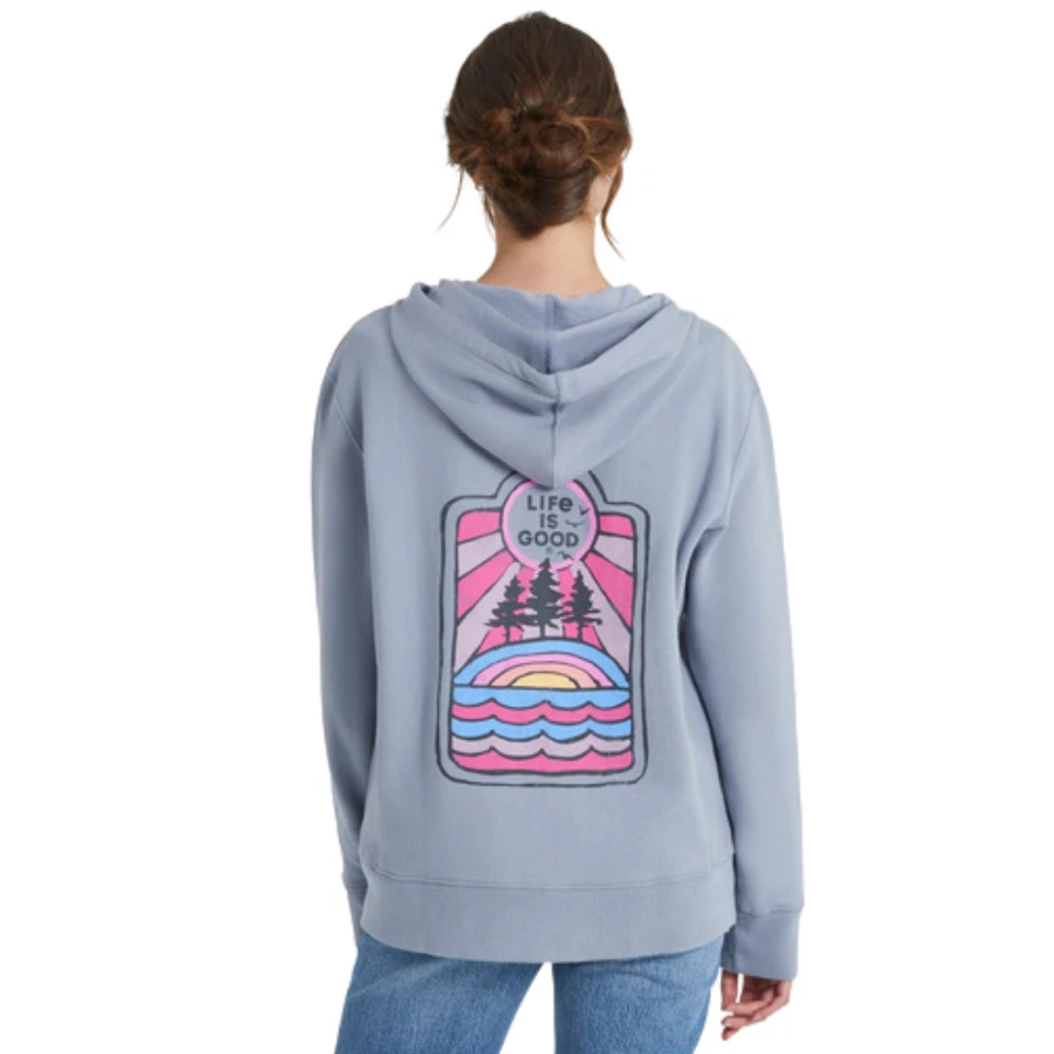 Sudadera con capucha Life Is Good Golden Landscape Simply True polar con cremallera para mujer, Foto 2 de 4