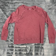 Athleta Womens Mauve Pink Raglan Sleeve Cotton Blend Sweatshirt Size M 7793