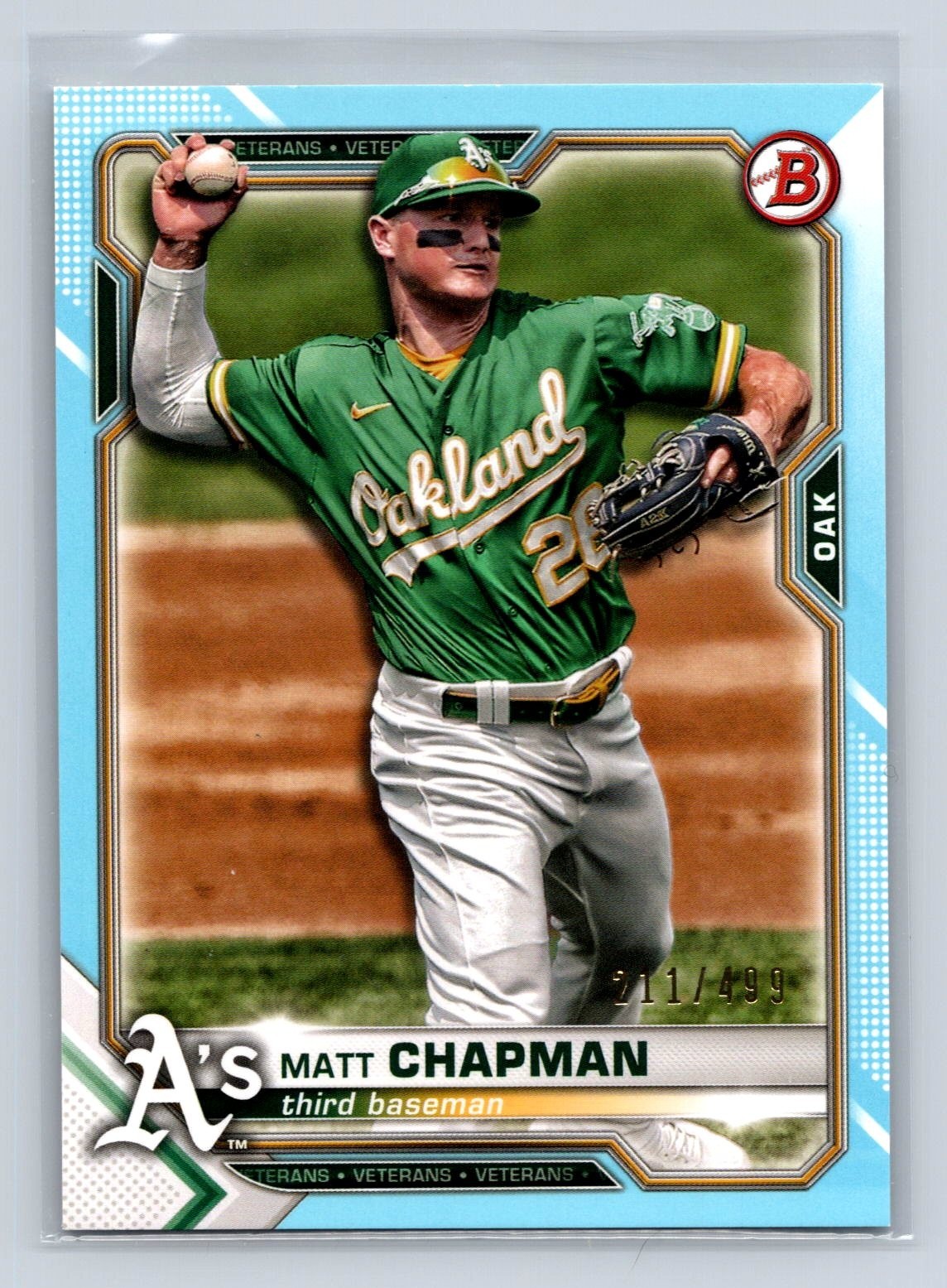 2021 Bowman Matt Chapman Sky Blue 37 (/499)
