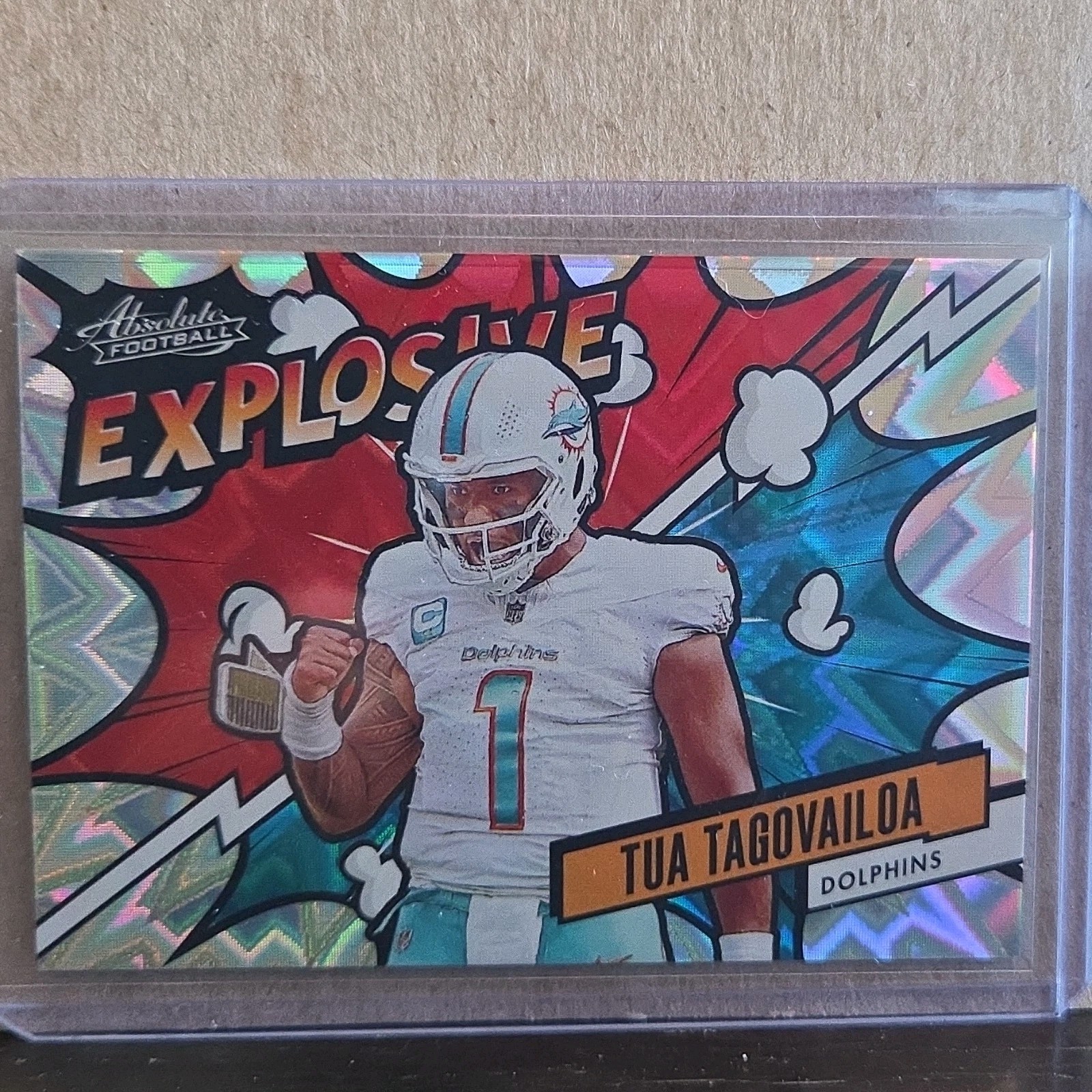 2023 Panini Absolute - Tua Tagovailoa #8 Explosive Insert Miami Dolphins
