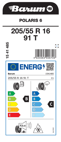 Barum Polaris 6 205/55 R16 91T M+S Winterreifen - Bild 2 von 2