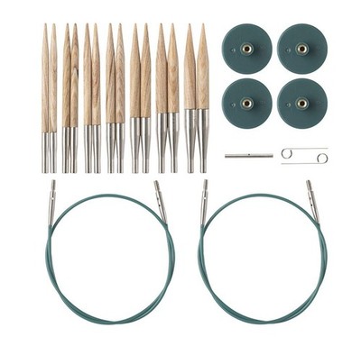 Knit Picks Sunstruck Short Interchangeable Needle Set   7 Tips + Cables