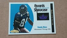 2001-FLEER SHOWCASE-RANDY MOSS AWARDS SHOWCASE GAME WORN JERSEY-VIKINGS