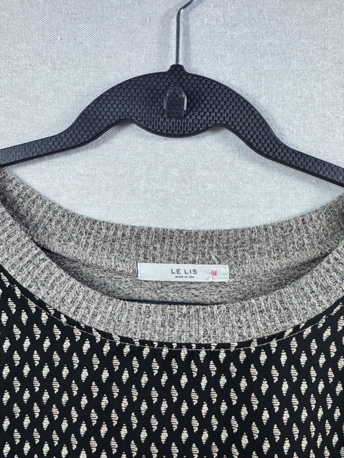 Le Lis Geometric Pattern Knit Pullover Sweater Gr… - image 4