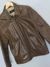 Mens Vintage Ben Sherman Leather Jacket Medium
