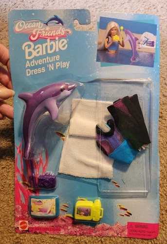 Vintage 1996 Barbie Ocean Friends Adventure Dress 'N Play Set Mattel #67508