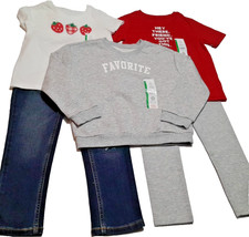 Wonder Nation Cat Jack Girls Size 5T Outfit Lot 5 Pc NWT Jeans Sweatshirt