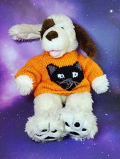 BUILD A BEAR White Brown PLAYFUL PUPPY Dog 2005 Plush Stuffed Animal Retired