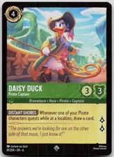 Daisy Duck - Pirate Captain 81/204 Super Rare Azurite Sea Lorcana Near Mint