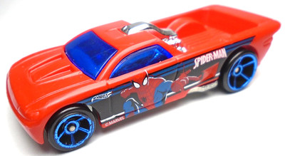 2016 HOT WHEELS ULTIMATE SPIDER-MAN BEDLAM RED 1:64 DIECAST 3'' CAR W/ BLUE WHITE