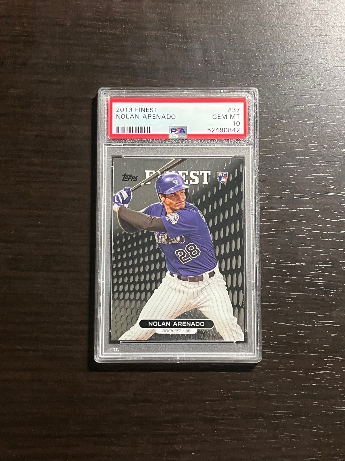 2013 Topps Finest NOLAN ARENADO Rookie RC Card #37 Graded PSA 10 GEM Mint!