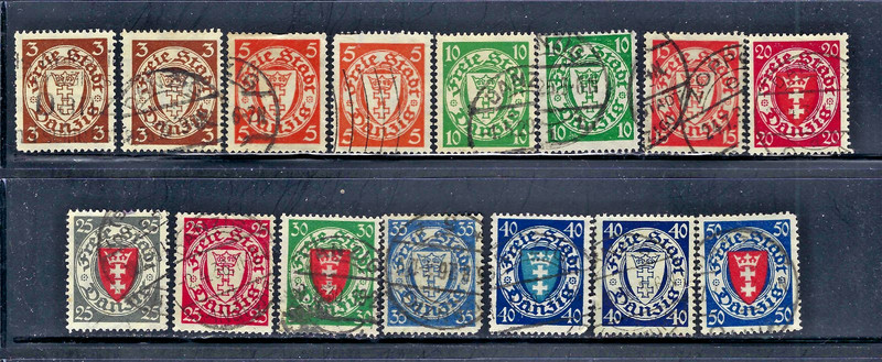 Danzig 1924-1927 #168**187 Used Assortment
