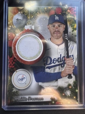 2025 Topps Holiday - Freddie Freeman player relic card # PR-FF SP