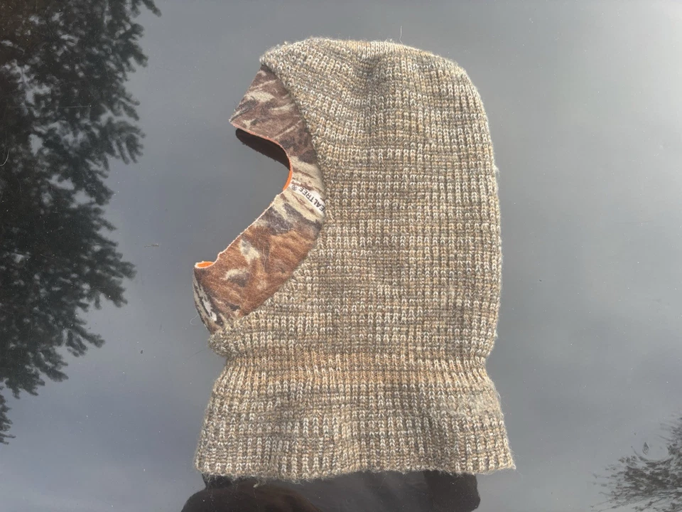 Vintage 80s Realtree Camo Ski Mask Hunting Outdoor Fishing Brown Camouflage - Image 3 of 4