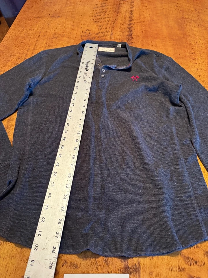 Camiseta Howes Baum HENLEY GRIS OSCURO AZUL TALLA L E10 Foto 4 de 4