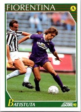 GABRIEL BATISTUTA 1991-92 Italian Score Rookie RC Soccer Card FIORENTINA #84 PSA. rookie card picture