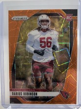2024 Panini Prizm - Rookies Orange Lazer Prizm #325 Darius Robinson (RC)