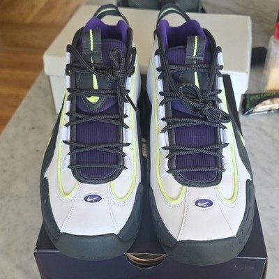 Nike Air Penny White Black Purple Yellow Mid Top Basketball Sneaker