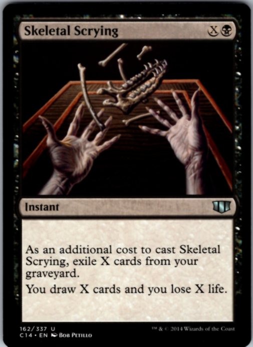 Skeletal Scrying 162 Uncommon Commander 2014 Magic: The Gathering Lightly Played