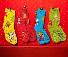 2025 McDONALD'S GRINCH ADULT HAPPY MEAL SOCKS! NEW IN PACKAGE!