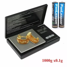 Digital Pocket Scale Jewelry Gold Coin Gram Balance Weight Precise 1000g x 0.1g