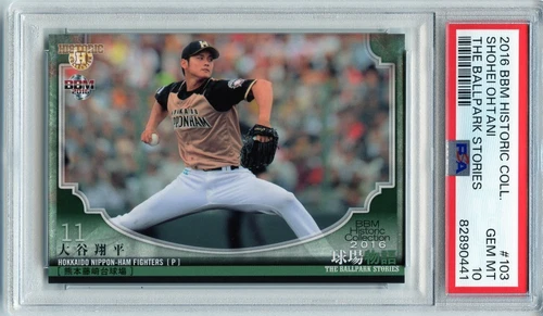 *POP 37* PSA 10 GM MT 2016 BBM Historic Col. Ballpark Stories Shohei Ohtani #103