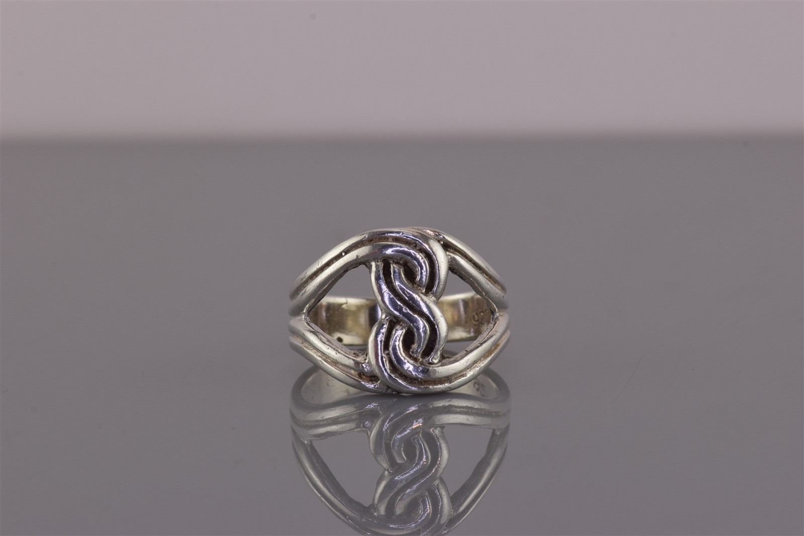 Sterling Silver Double Twist Interlocking Hearts … - image 7